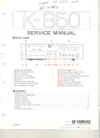 Yamaha K-850 - Service Manual